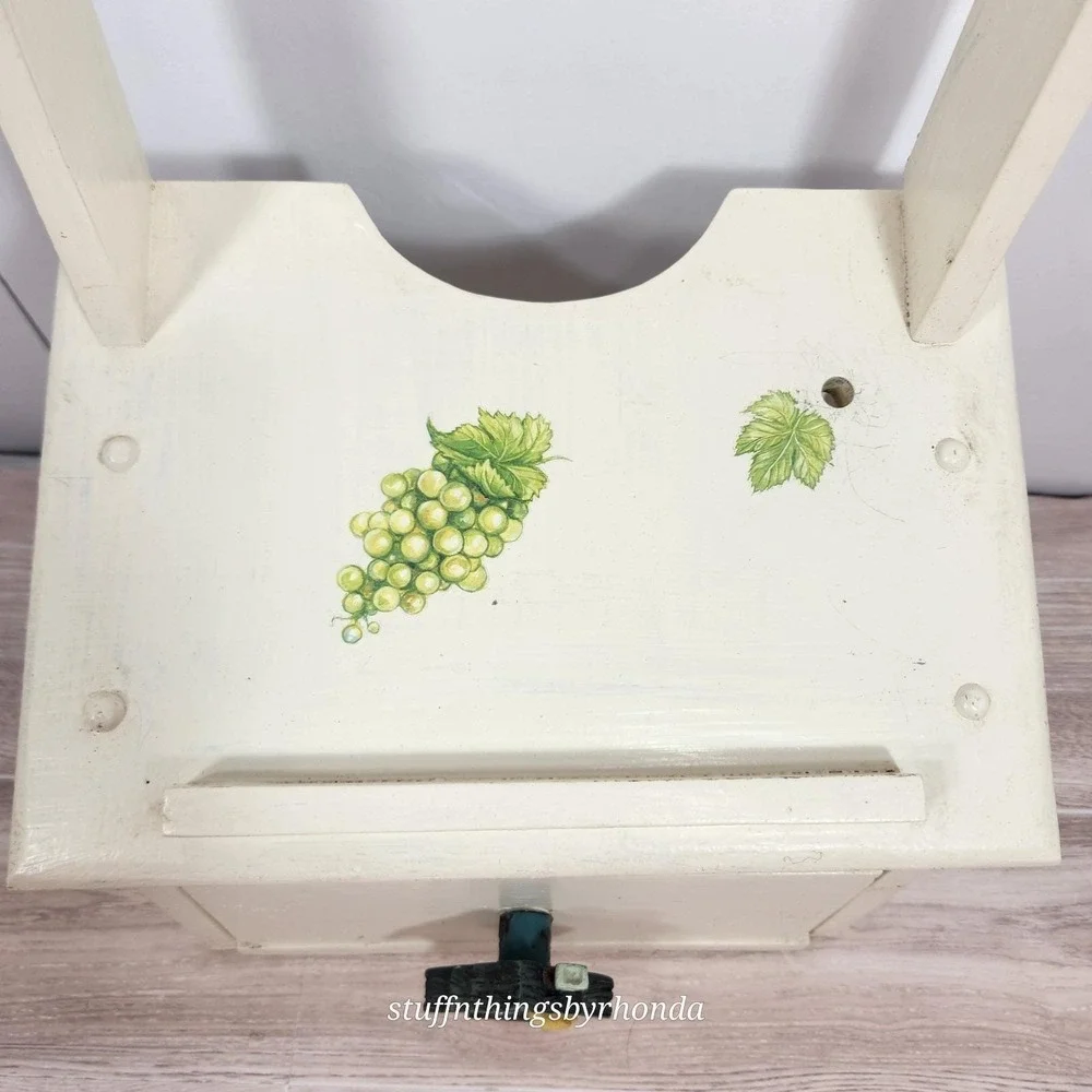 Vintage Wood Wall Mount Writing Shelf Wall Phone Stand / Desk Caddy Charge Stand